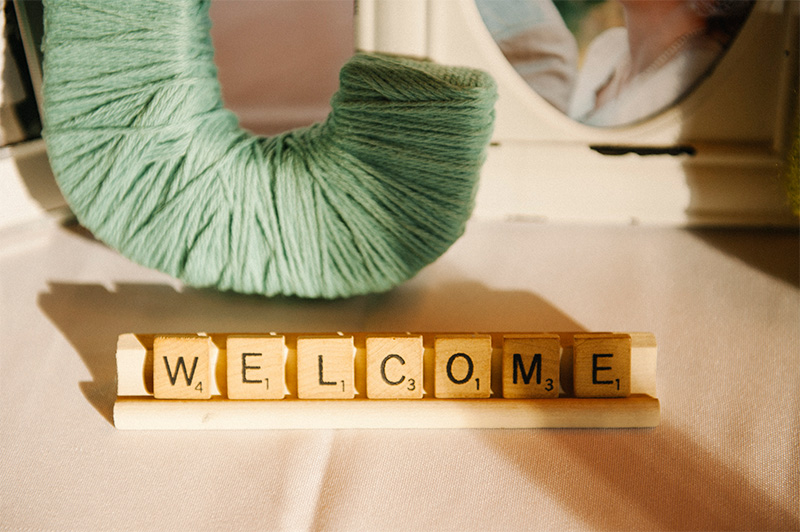 wedding reception welcome sign